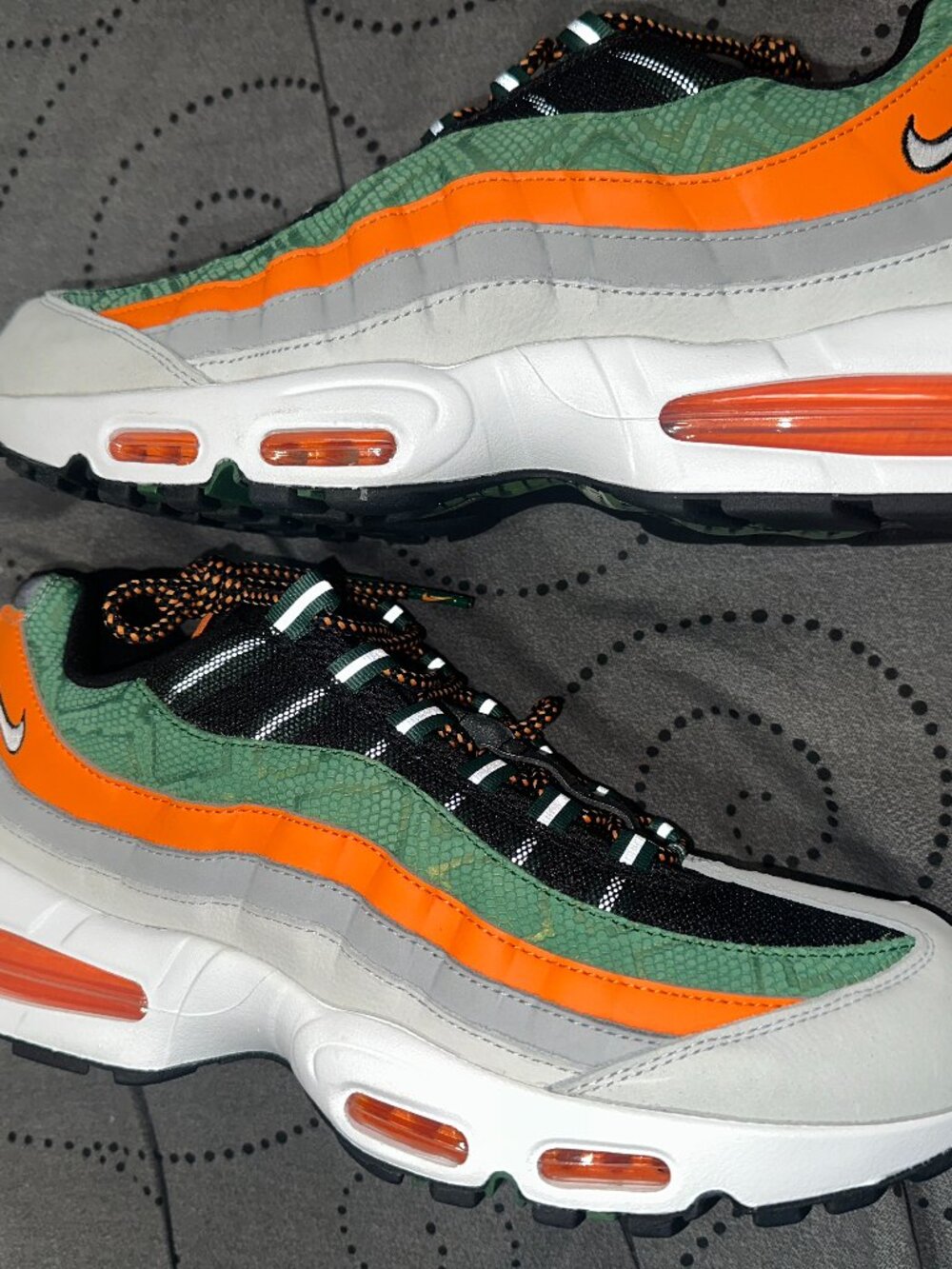 NIKE AIR MAX 95 YARDRUNNERS PACK FAMU FLORIDA COLORS SHOES 12.5 MEN NEW NO BOX